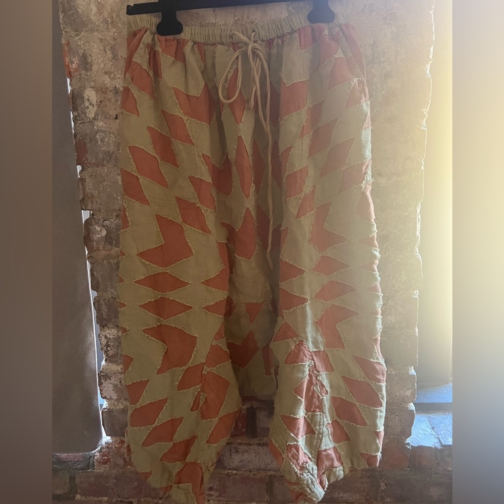 Magnolia Pearl Quilted Gargon Trousers